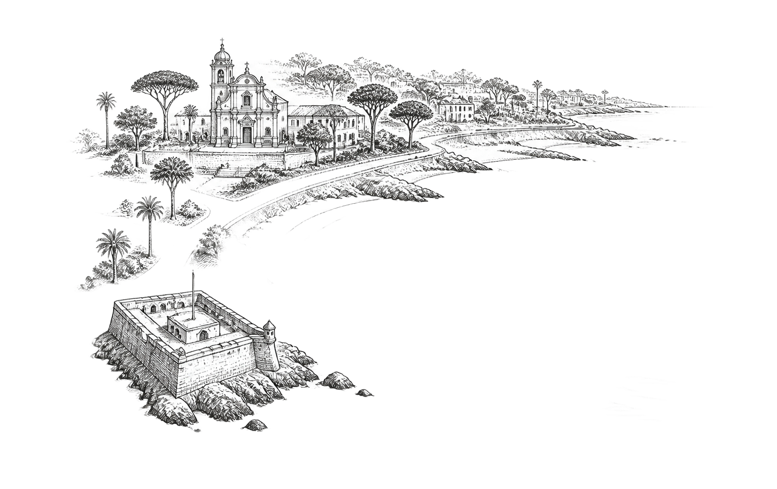 Illustrated map of Estoril